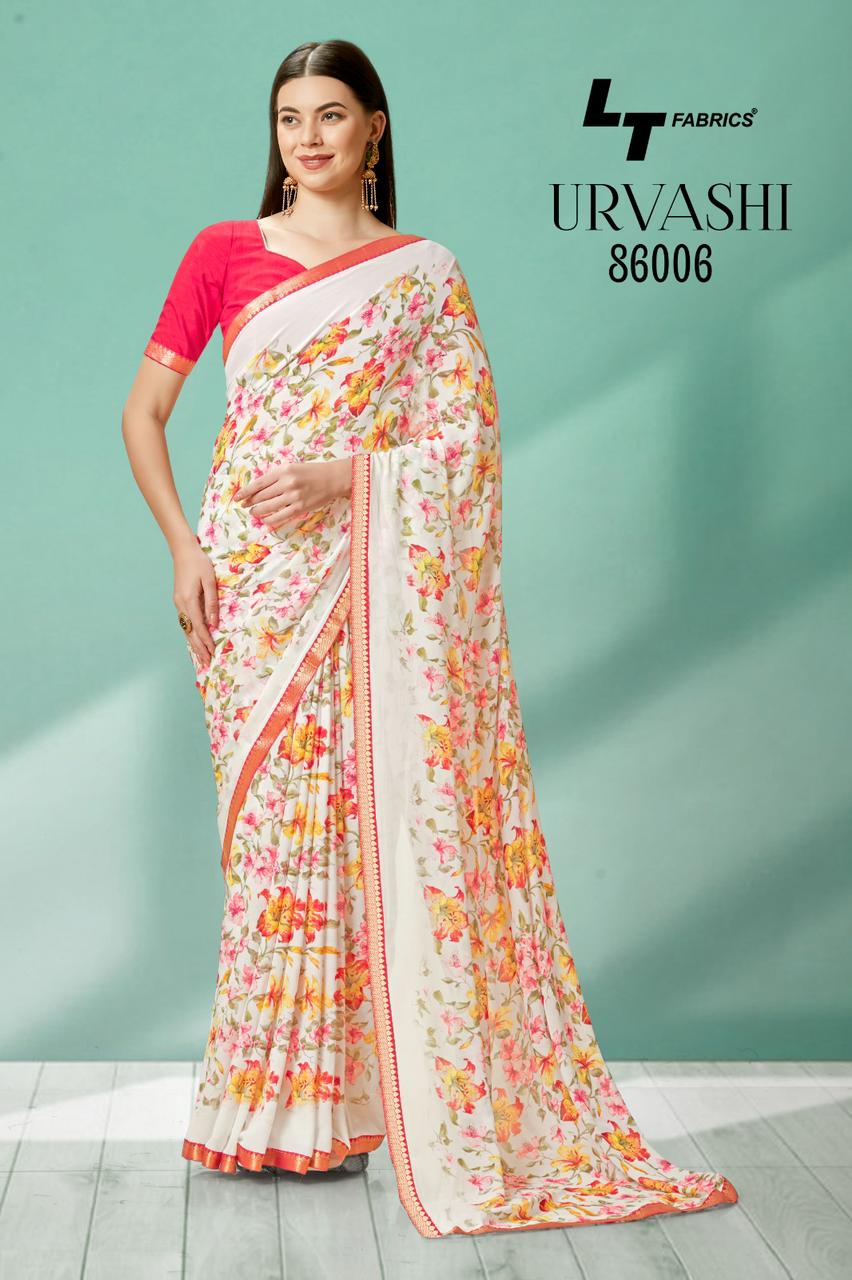 Urvashi By LT Fabrics 86001-86010 Printed Sarees Catalog